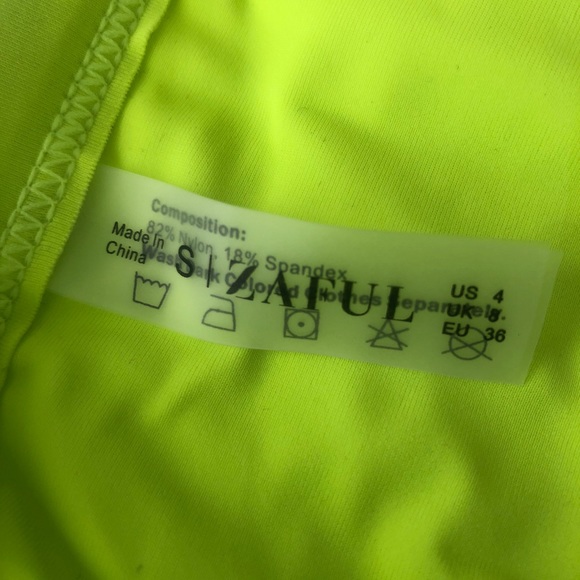 NEW Neon Buckle Bathing Suit - Picture 9 of 9